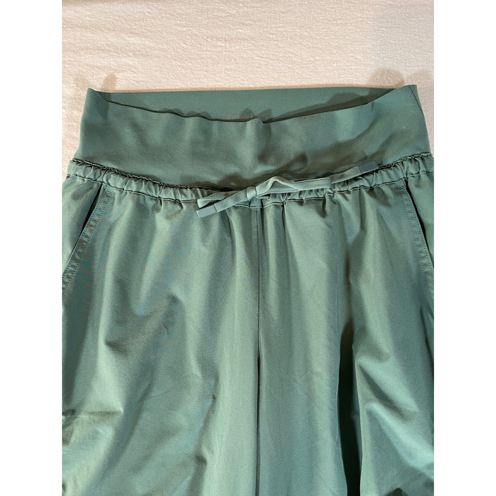 Athleta Attitude Lined Pants Green Ruched Jogger Trousers Size S - Picture 10 of 15